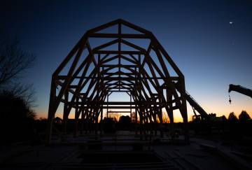 64' x 152' Timber Frame Gambrel-Style Event Barn, Iowa