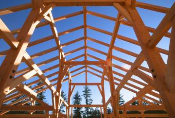 80' x 120' Timber Frame Barn, Hopkinton, NH