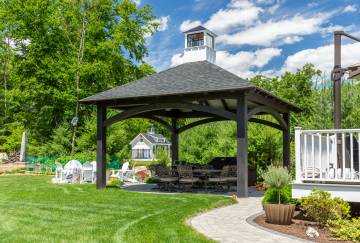 18' x 18' Jackson Timber Frame Pavilion, Burlington, CT