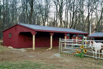 12' x 40' Rancher Horse Barn, East Hartland, CT