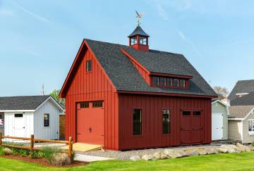 18' x 24' Modern Farmhouse Grand Victorian Cape Garage, Ellington, CT