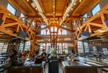 4,760 sq. ft. Timber Frame Restaurant, Lexington, MA