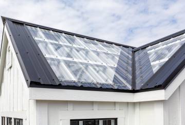 Clear Corrugated Roof + Corrugated Metal