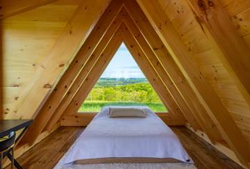 12' x 18' A-Frame Cabin Interior