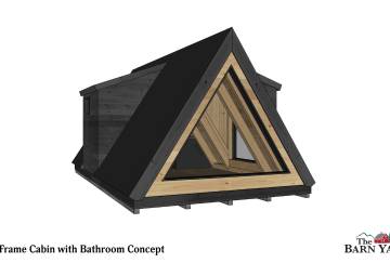 12' x 22' A-Frame Cabin Shown with Options