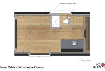12' x 22' A-Frame Cabin Shown with Options