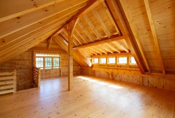 Carriage Barn Second Floor with Ridge Beam