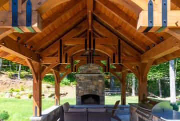 14' x 20' Alpine Timber Frame Pavilion, Tolland, CT