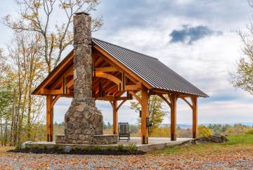 20' x 24' Alpine Timber Frame Pavilion, West Halifax, VT
