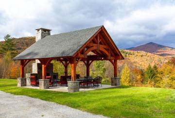 20' x 24' Alpine Timber Frame Pavilion, Pittsfield, VT
