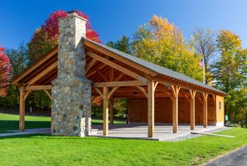 30' x 60' Bitterroot Timber Frame Pavilion, Leominster, MA