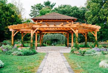 36' x 36' Custom Timber Frame Pavilion, West Hartford, CT