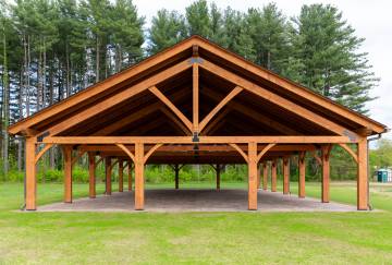 40' x 80' Bitterroot Timber Frame Pavilion, South Windsor, CT