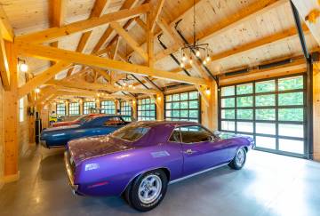 8-Car Timber Frame Barn, Vermont