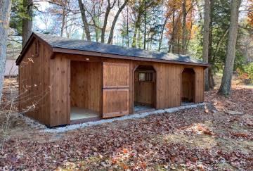 12' x 32' Shed Row Horse Barn, Granby, CT