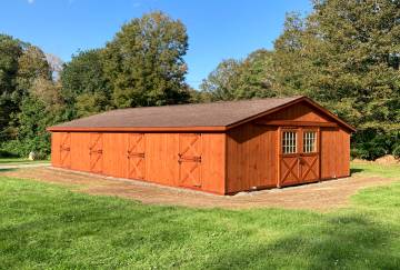 30' x 48' Hampden Center Aisle Horse Barn, Chaplin, CT