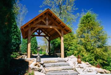 10' x 16' Bridger Timber Frame Pavilion Shown with Options
