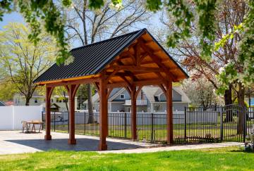 12' x 20' Bridger Timber Frame Pavilion Shown with Options