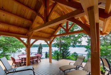 14' x 16' Bridger Timber Frame Pavilion Shown with Options