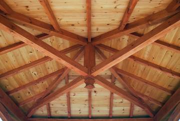 18' x 18' Jackson Timber Frame Pavilion Shown with Options