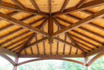 22' x 22' Jackson Timber Frame Pavilion Shown with Options