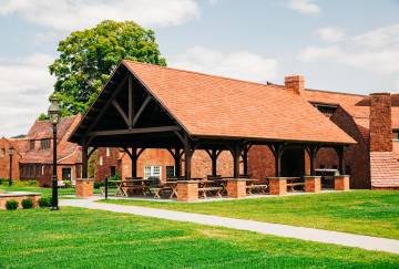 24' x 44' Bridger Timber Frame Pavilion Shown with Options