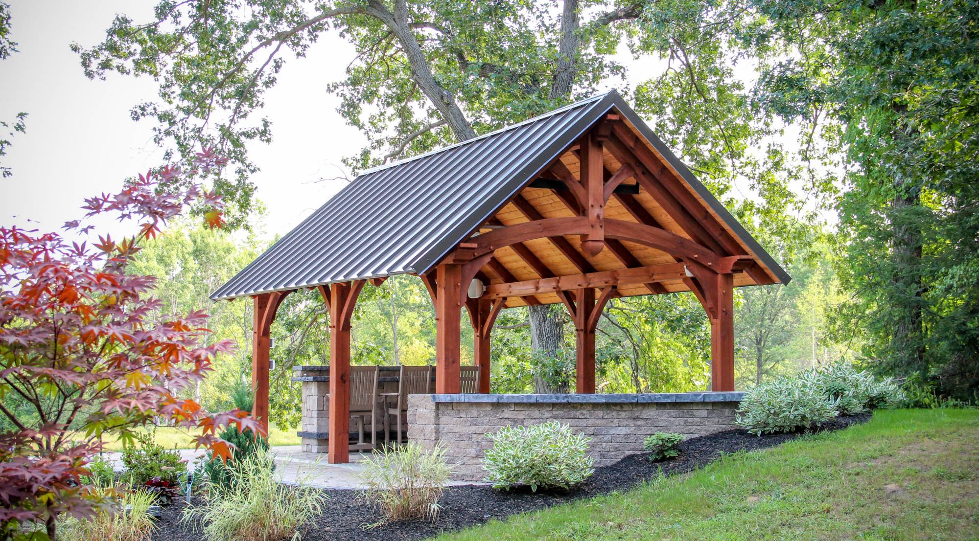 12' x 20' Teton Timber Frame Pavilion, South Windsor, CT