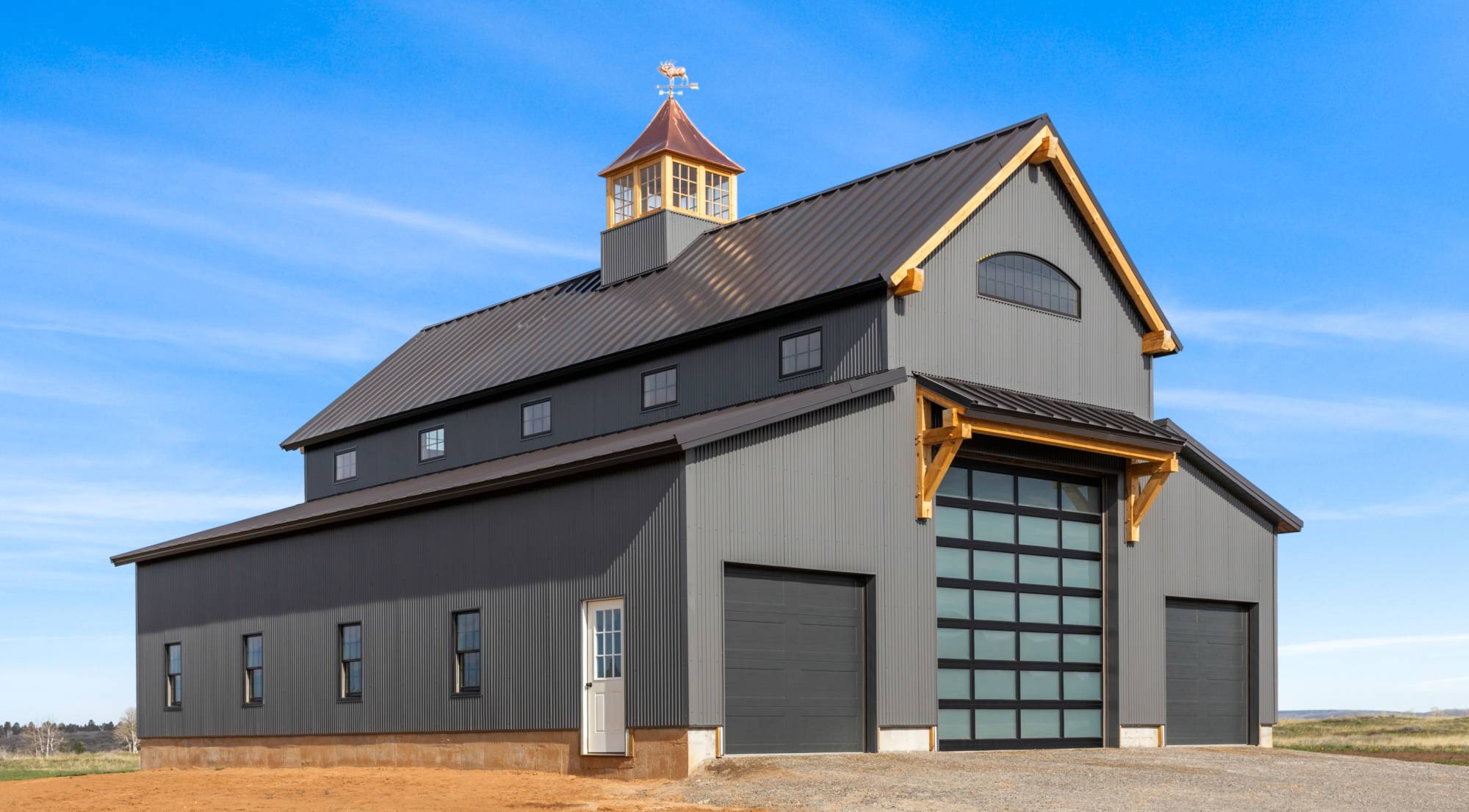 44' x 54' Riverton Monitor Barn Shown with Options