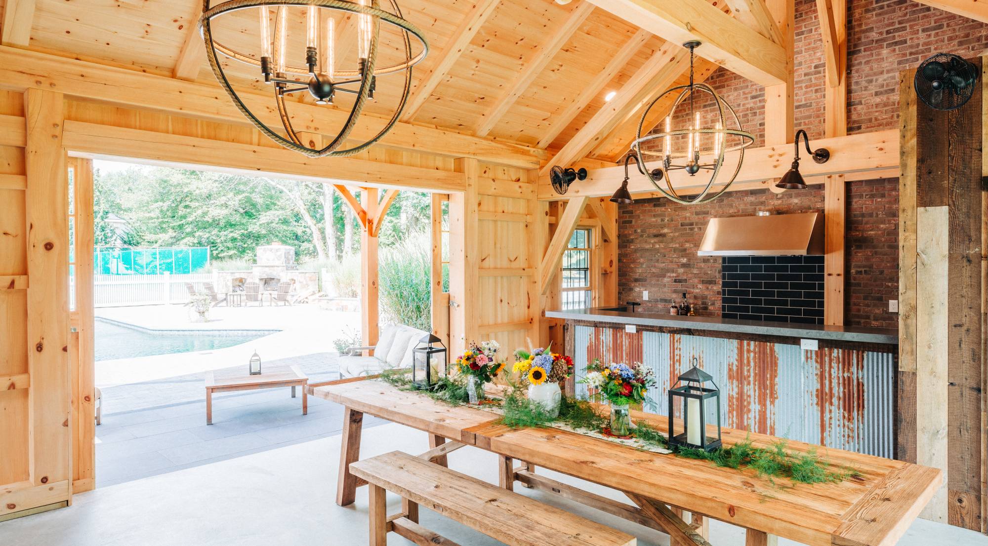 20' x 32' Montauk Timber Frame Pool House