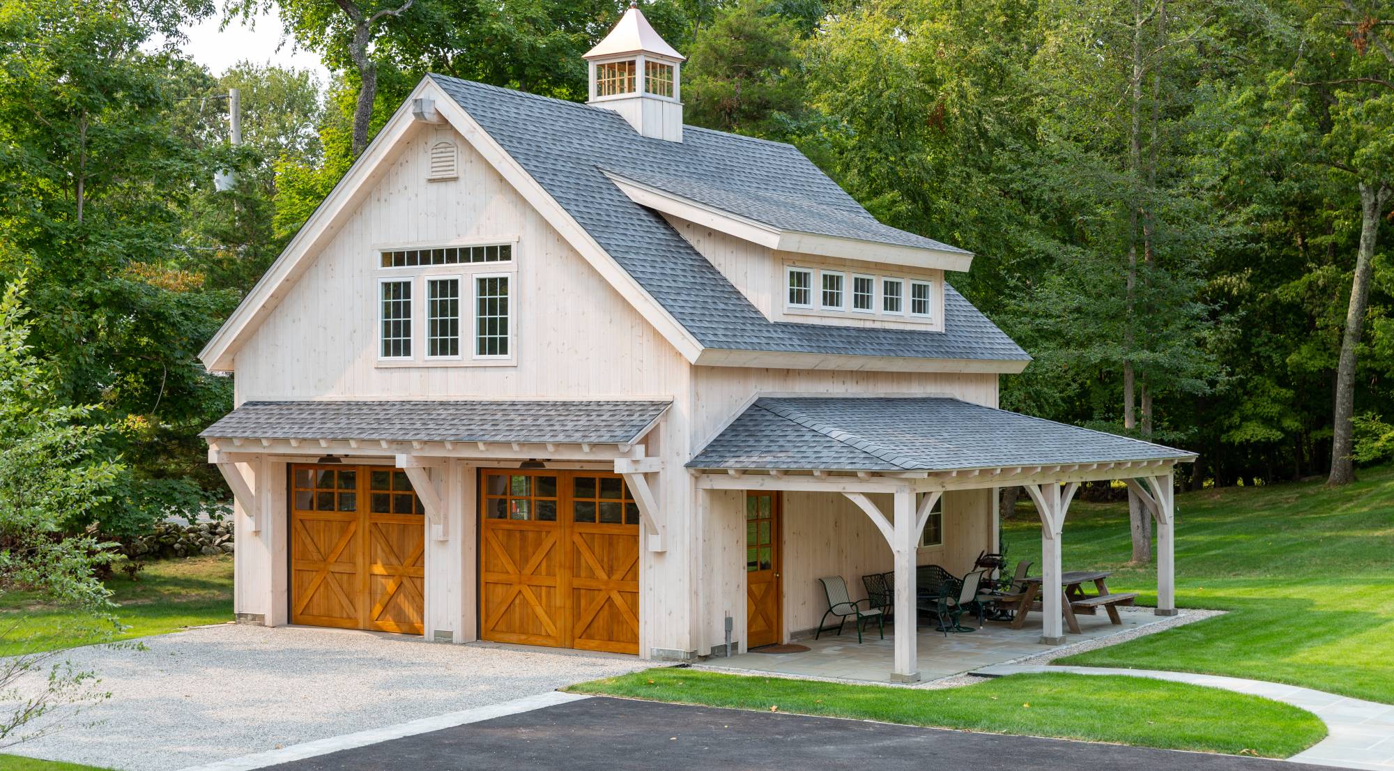 26' x 28' Plymouth Carriage Barn Shown with Options