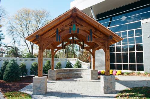 View of pavilion from the front