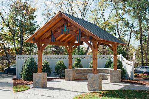 12' x 14' Alpine Timber Frame Pavilion at NBC CT