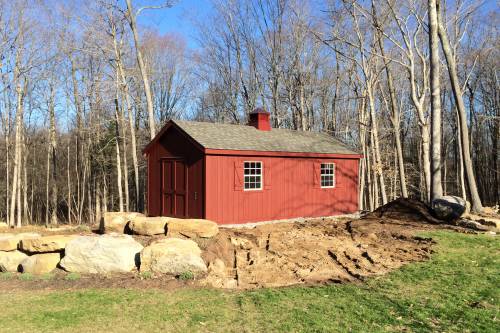 12x24 Classic Cape Single Bay Garage (Killingworth CT)