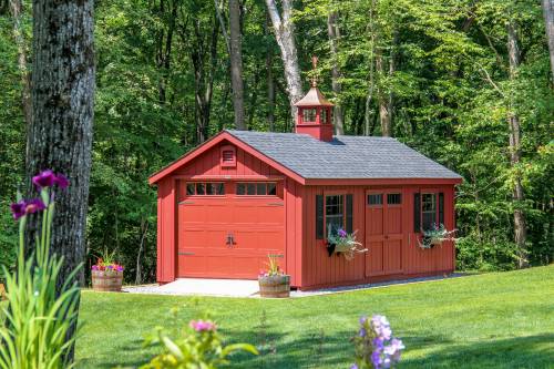 12x24 Classic Cape Single Bay Garage (Tolland CT)