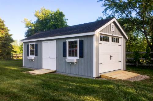 12x24 Classic Cape Single Bay Garage (West Suffield CT)