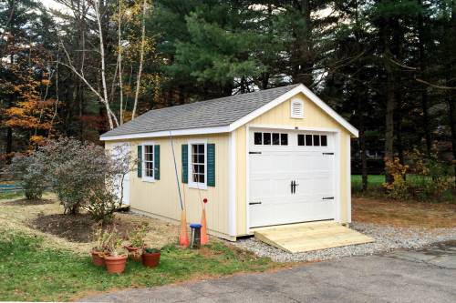 12x24 Classic Cape Single Bay Garage (Stowe VT)