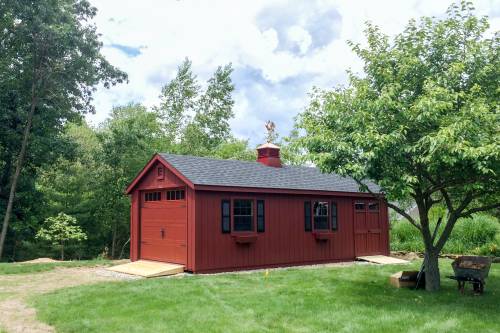 12x28 Classic Cape Single Bay Garage (Ludlow MA)