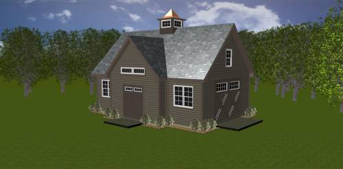 3D rendering: 16' x 26' Grand Victorian