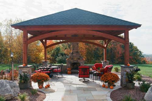 Arched Beams and Hip Roof