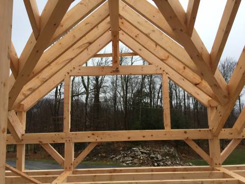 16' gable dormer (notice it is all true timber framing)