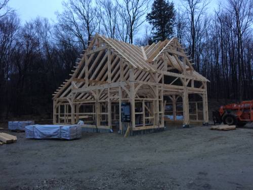 Timber frame barn VT