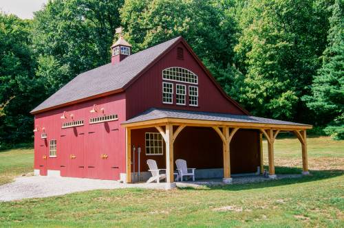 10' x 32' Porch Overhang with Hip Roof