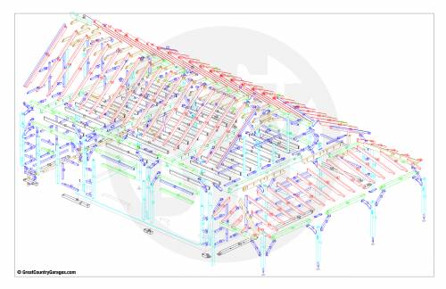 Isometric plans showing numbered parts (exploded view)