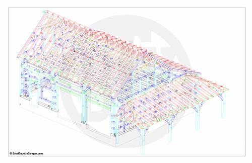 Isometric plans showing numbered parts (assembled view)