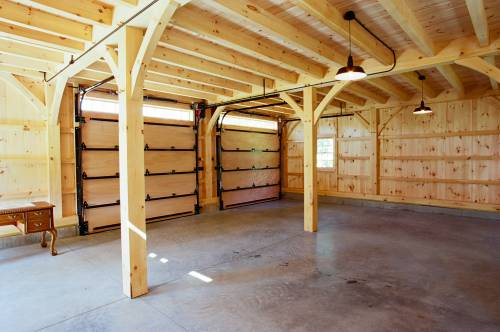 Inside of Overhead Doors Featuring Black Hardware