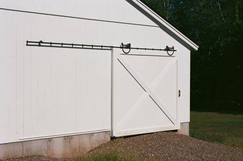 Sliding Barn Door with Horseshoe Track Hardware