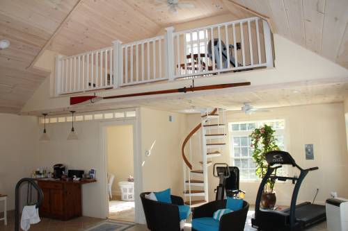 Office & Home Gym with Loft Above