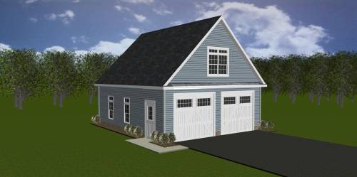 3D rendering: 24' x 28' Newport