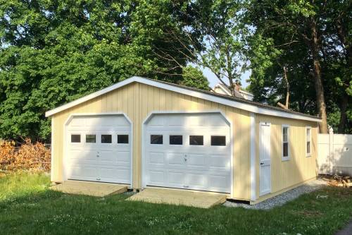 24x24 Classic Double Bay Garage (Waltham MA)