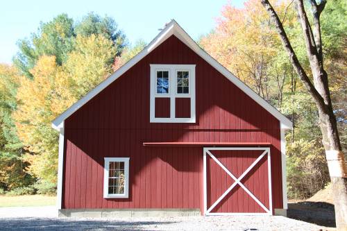 Gable End with Sliding Barn Door